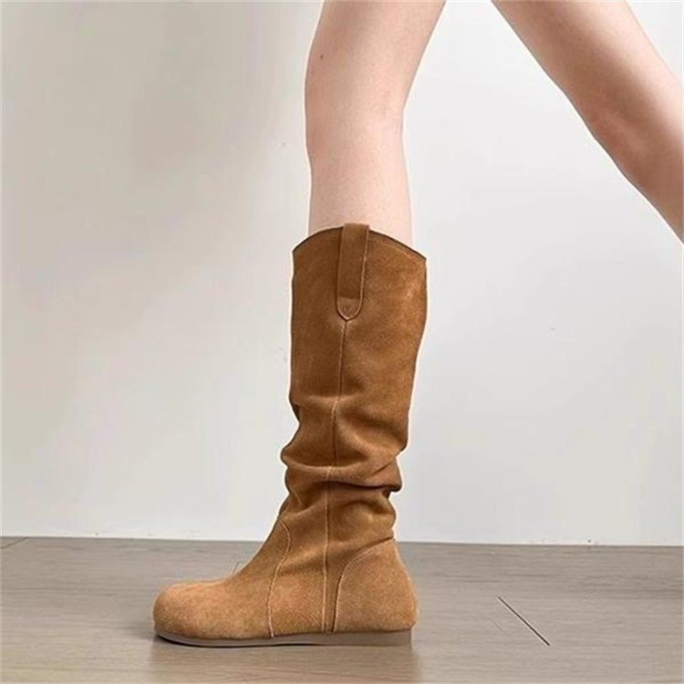 Creeper Knight Flat Heel Cowboy Boots