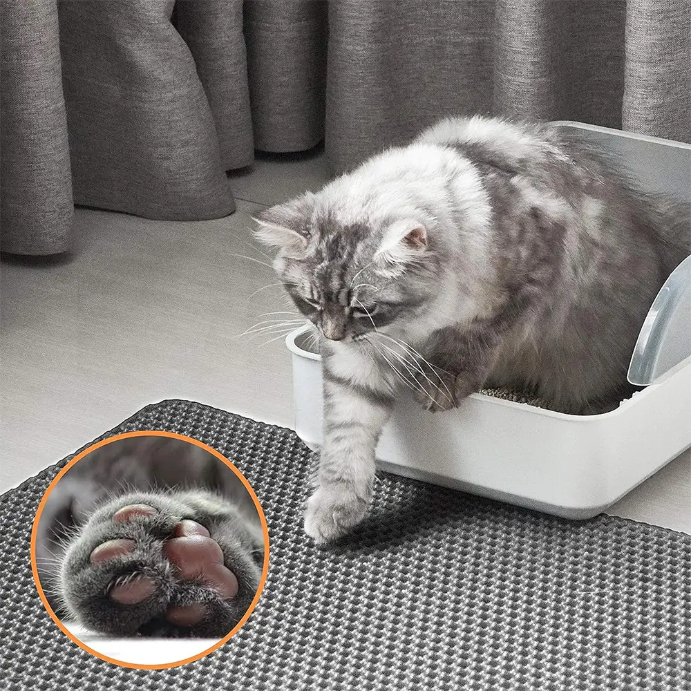 Pet Cat EVA Double Layer Basin Mat Anti-splash Filter Sand Cat Toilet Mat Wear-resistant Scratch-resistant Cattery Pad