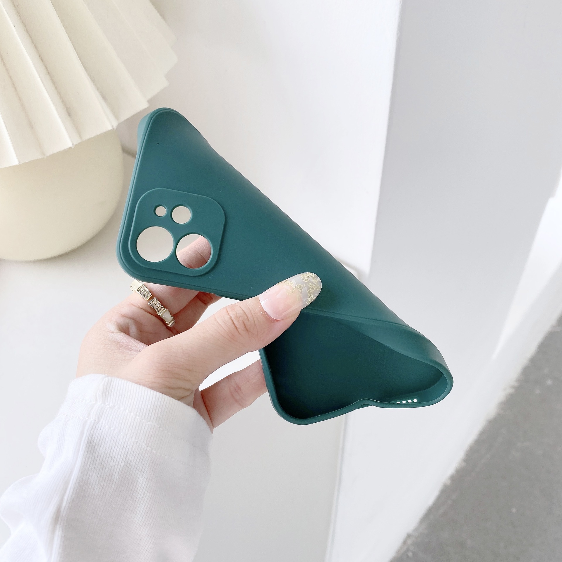 Straight Edge Liquid Silicone Protective Sleeve Phone Case - Image 13