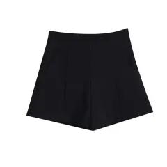 Casual All-matching High Waist Figure Flattering Shorts Women's Outer Wear - Velvet Style-Xs - View 1