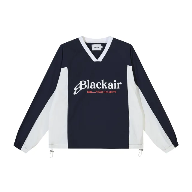 Letter V collar Contrast Color Couple Long Sleeve Pullover Hoodie Black - Shop at LoveMi