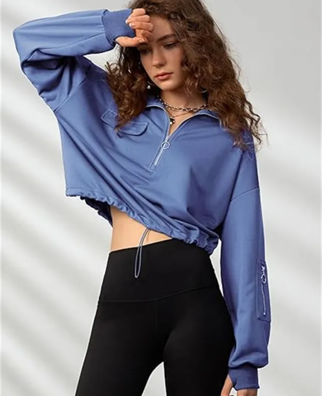 Women's Long Sleeve Casual Sweatshirt Blue - Shop at LoveMi