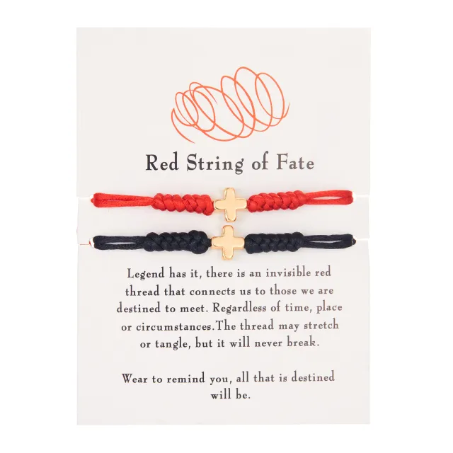 Red Rope Love 6 Knot Lucky Bracelet Cross - Shop at LoveMi