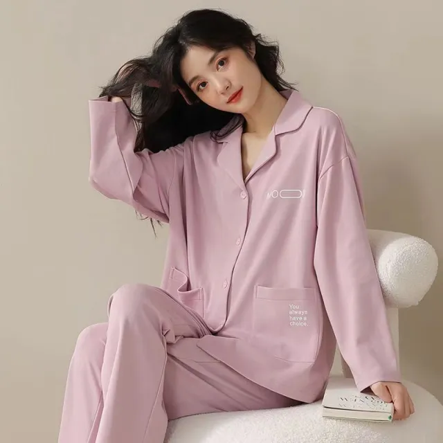 Women's Cotton Pajamas Can Be Worn Outside In Spring And Autumn 253 Style - Shop at LoveMi