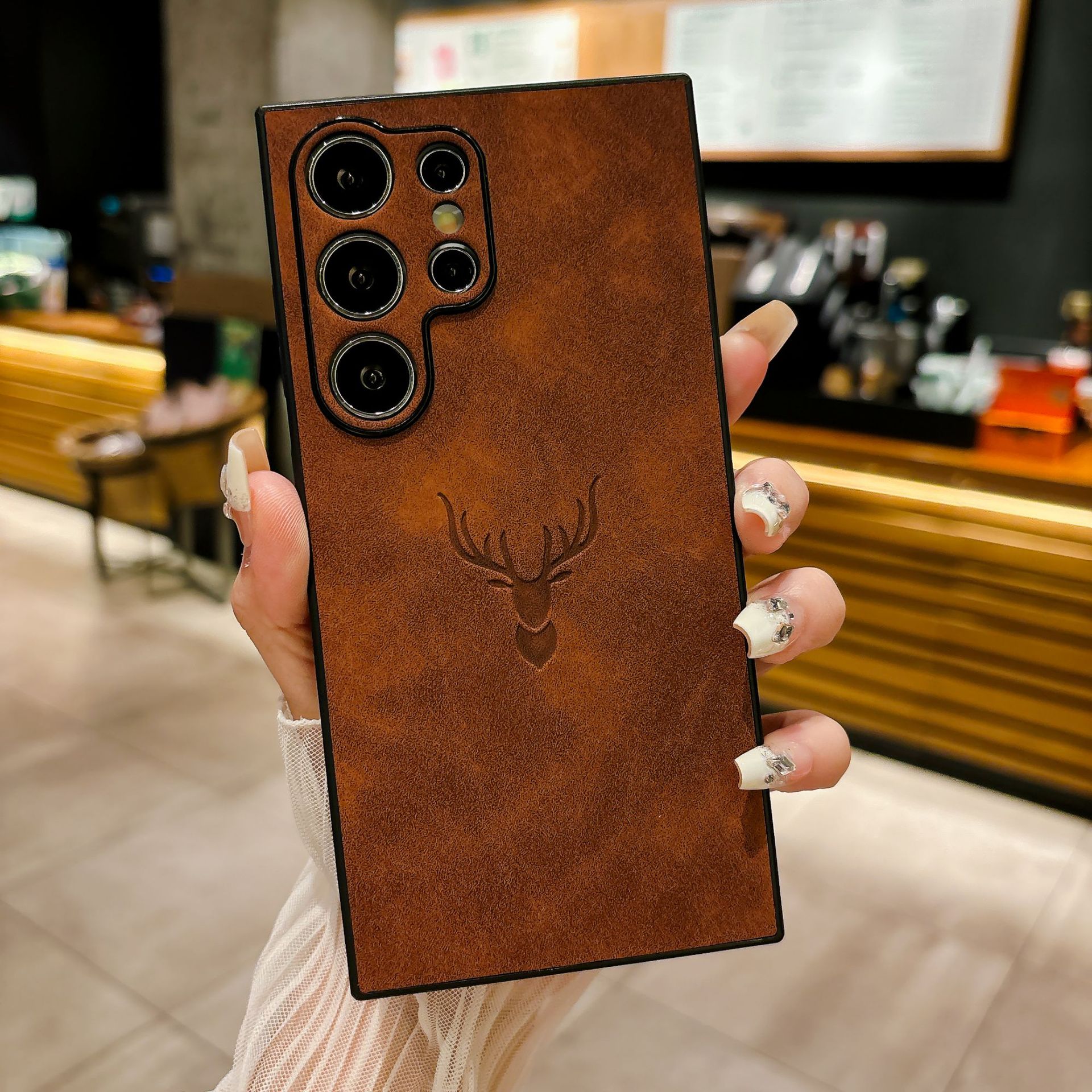 Applicable To S24ultra Deer Head Phone Case