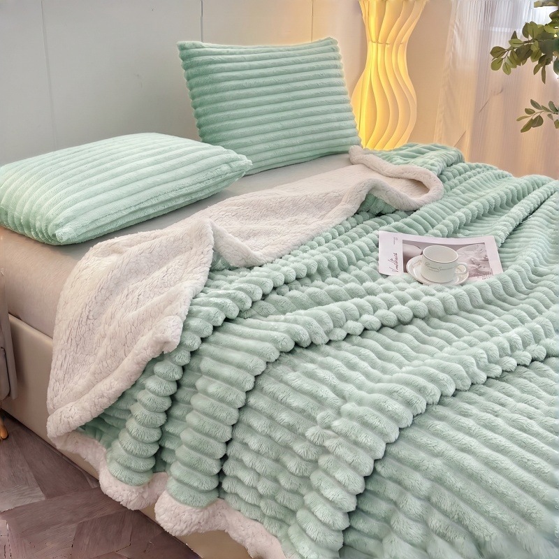 Striped Lambswool Flannel Blanket, picture 12 of 12