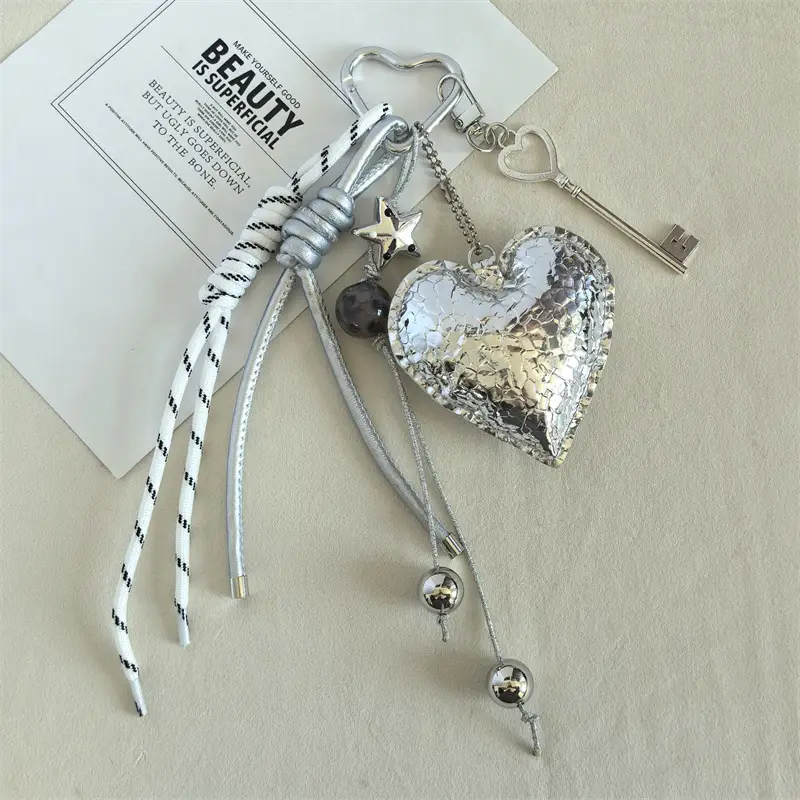 Hand-woven Lanyard Personalized And Versatile Made Of Leather With A Heart Design