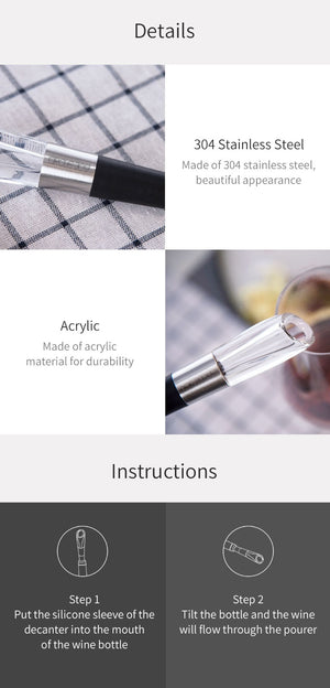 XIAOMI CIRCLE JOY Stainless Steel Wine Decanter