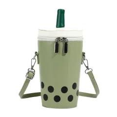 Milk Tea Personalised Small Bags Women's New Fashion Messenger Phone Bag Cute Girl Bucket Backpack - Green - View 1