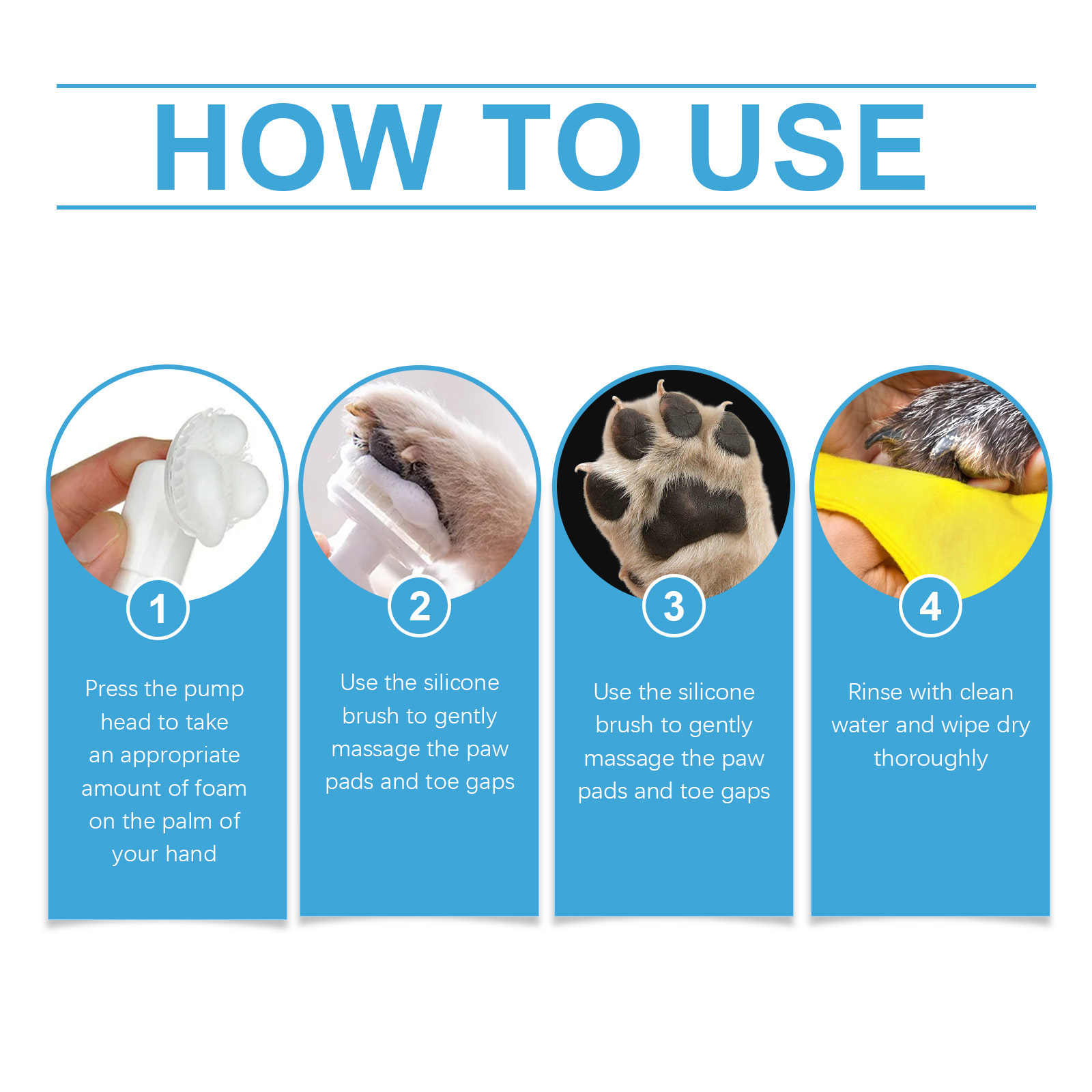 Pet Foot Cleaning Foam Liquid