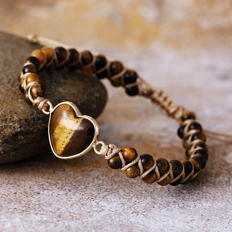 سوار لف يدوي قابل للتعديل من حجر اللازورد الطبيعي بشكل دمعة