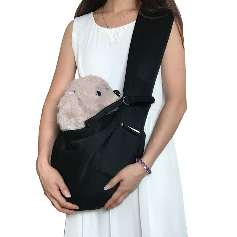 Polyester Pet Crossbody Bag With Pockets, Can Hold Up To 15 Jin