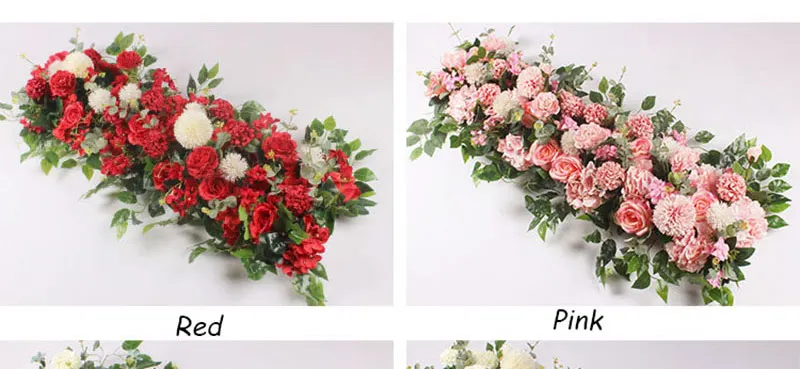 Flone Artificial Silk Rose 50cm Wedding Flower Row Flower String Wedding Road Lead Scenes Layout Party Festival DIY Decoration (2)