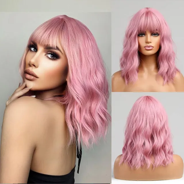Head Fluffy Chemical Fiber Wig Pink - Shop at LoveMi