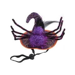Pet Funny Headdress Cat Halloween - Purple - View 1