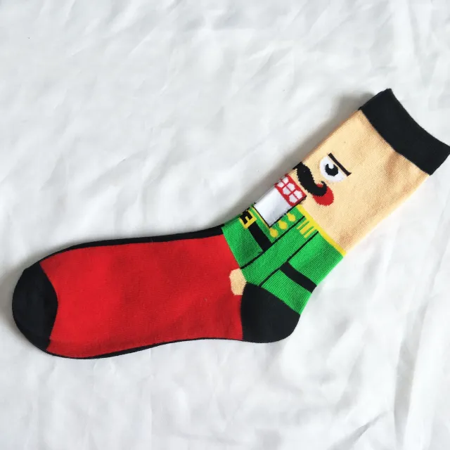 Christmas Personalized Cartoon Men's Socks Red Moustache - Shop at LoveMi