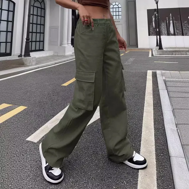Women's Loose Casual Pants Outdoor Work Clothes Army Green - Shop at LoveMi