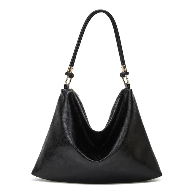 Women's Bag Handbag Large Capacity Soft Leather Vintage Tote Bag Black - Shop at LoveMi
