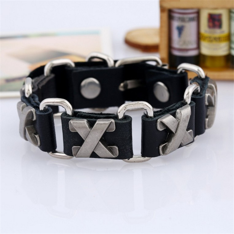 Leather Bracelet Bracelet Letter Connection