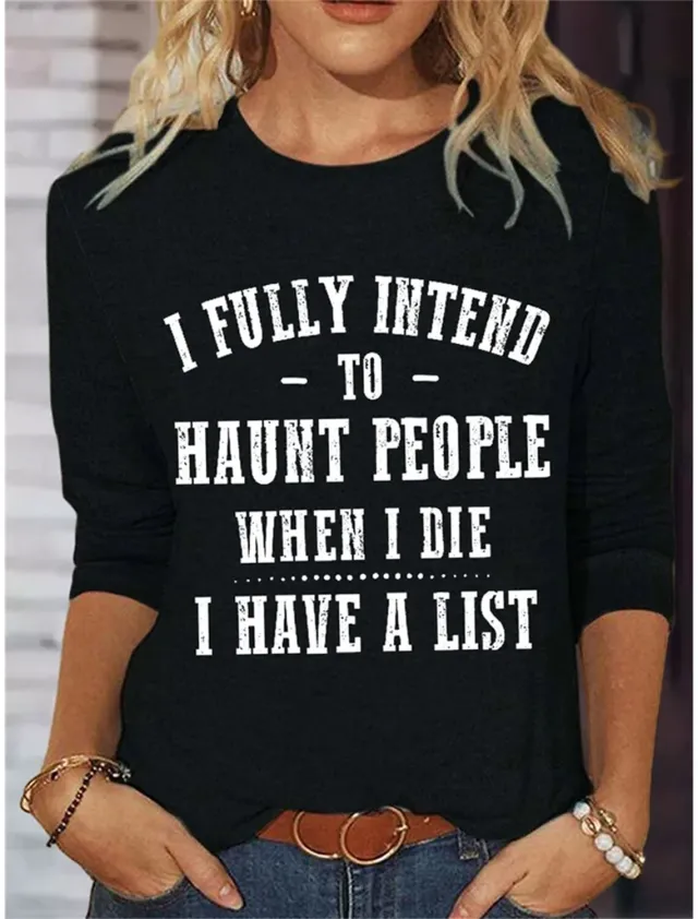 New Women's Clothing English Short Sleeve T shirt Top Black - Shop at LoveMi