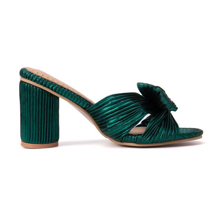 Satin Lantern-Pleated Sandals, picture 10 of 10