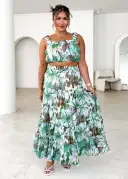 Green Floral Suit