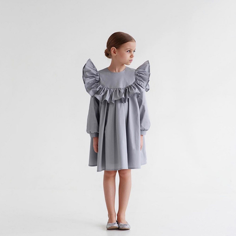 Big Lotus Edge Girl Baby Doll Dress Princess