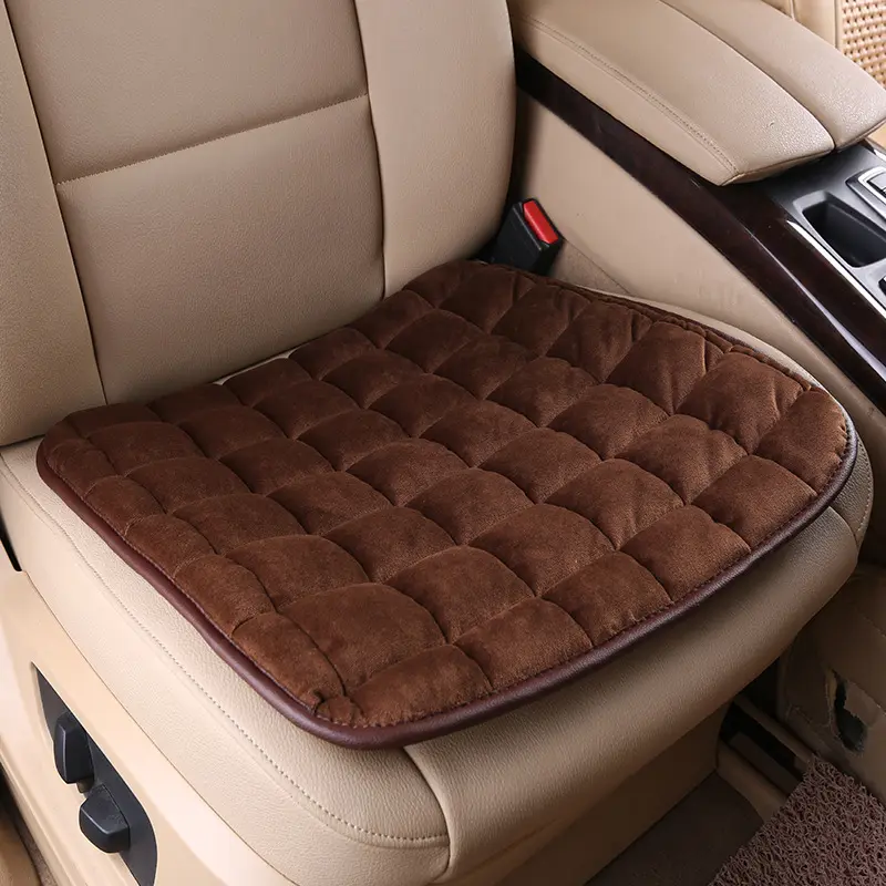 Car Plush Cushion Three-piece Set Tie-free Non-slip