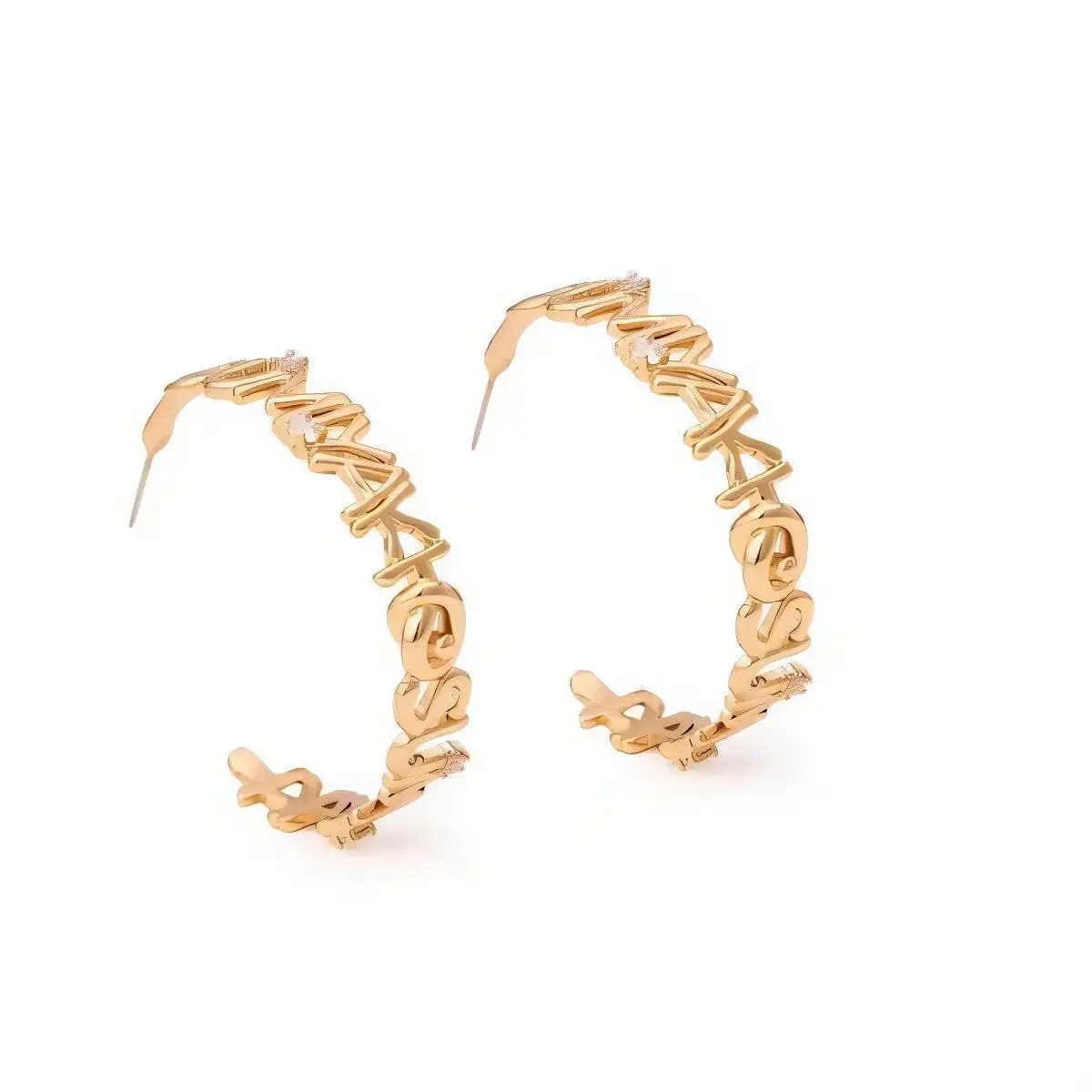 Sweet Cool Personality Metal Letters Ins Style Personality C- Ring Ear Studs