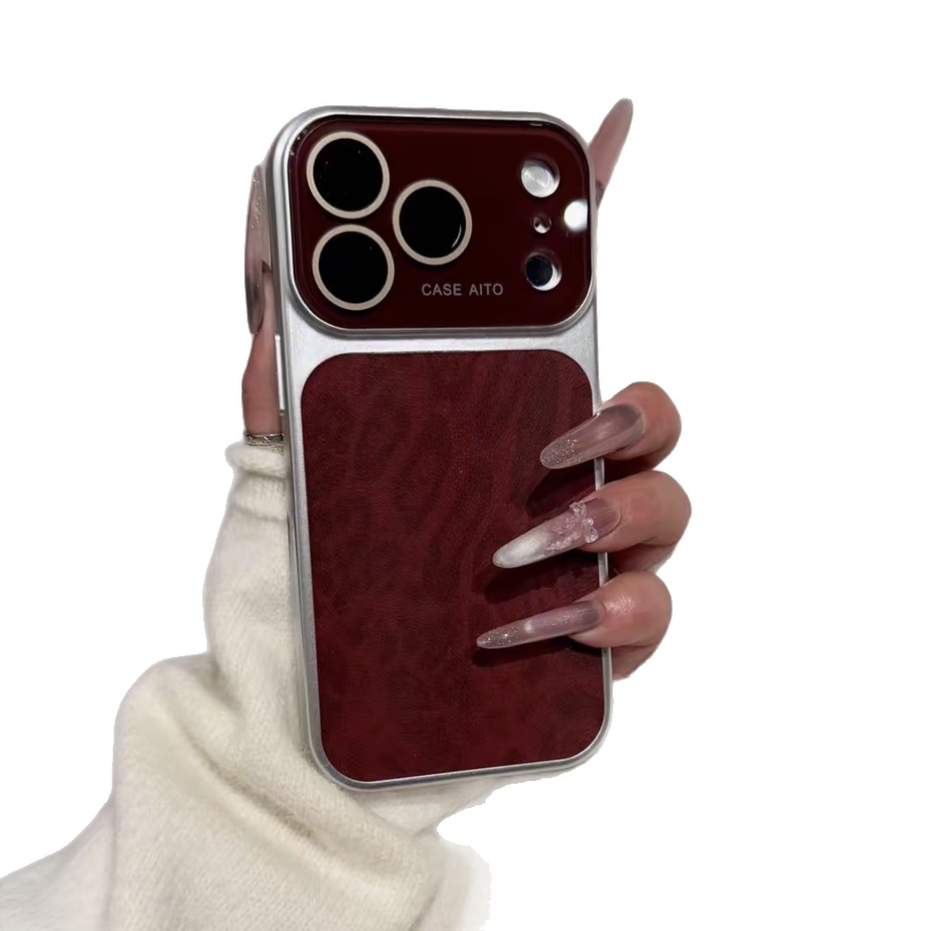 Leopard-print, Skin-feel Magnetic Phone Case Compatible With The AG Large-view Protective Cover 4
