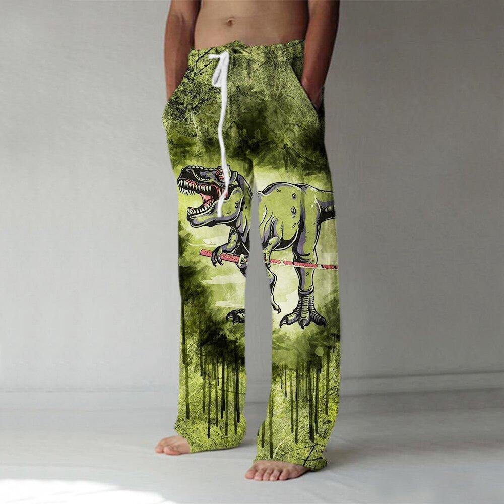 Men's Fashionable Casual Printed Wide-Leg Pants