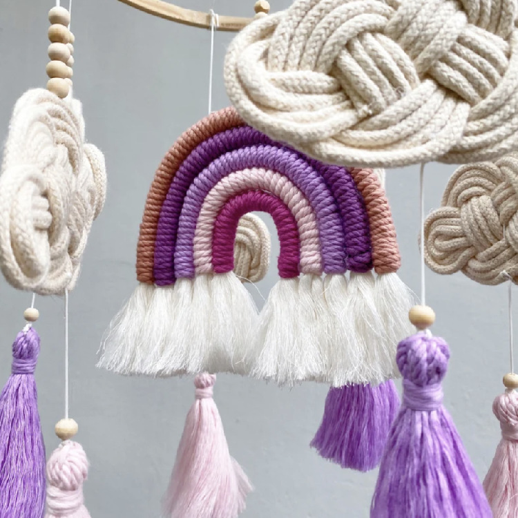 Nordic Style Baby Room Hand-woven Pendant
