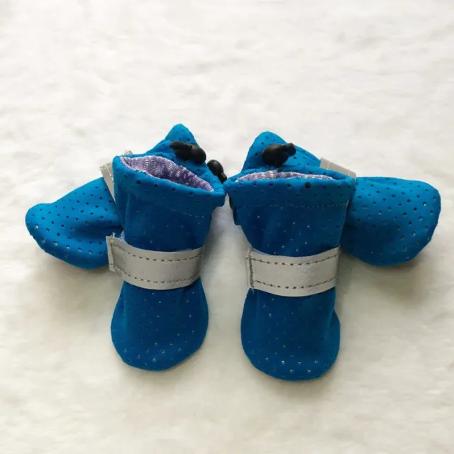 Pet Dog Breathable Wear resistant And Non slip Soft Sole Shoes Lake Blue - Shop at LoveMi
