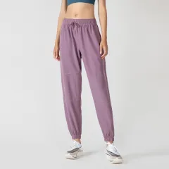 Casual Sports Pants Female Loose Tappered Slimming Ins Trendy Fitness - Grey - View 1