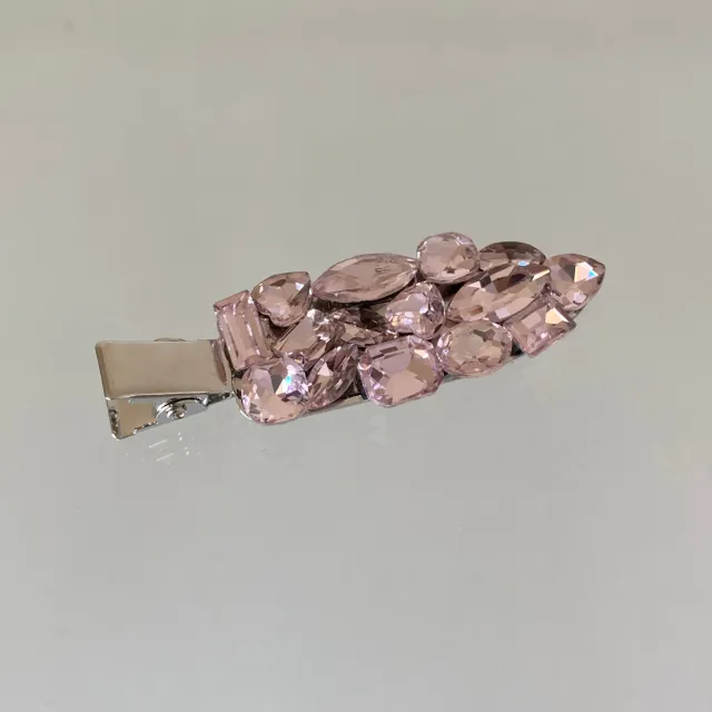 Super Shiny Exquisite Bang Clip Full Rhinestone Zircon Seamless Broken Hair Pink - Shop at LoveMi