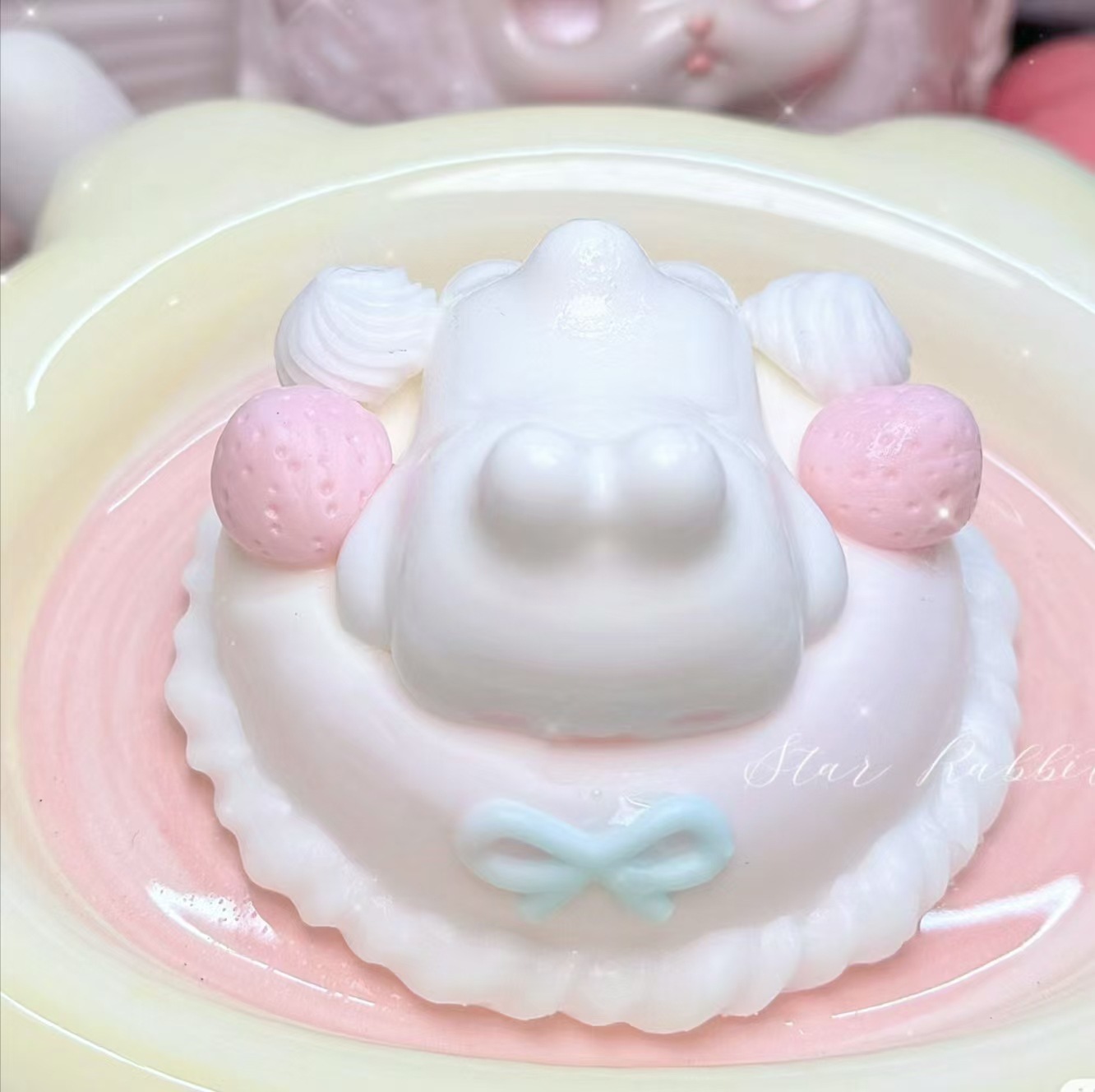 Title 4, Cute Lying Rabbit Kneading Silicone Mold Manual...