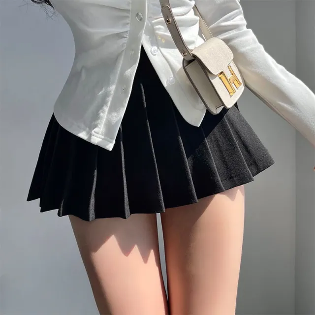 Fashion Black Pleated Skirt For Women Black - Shop at LoveMi