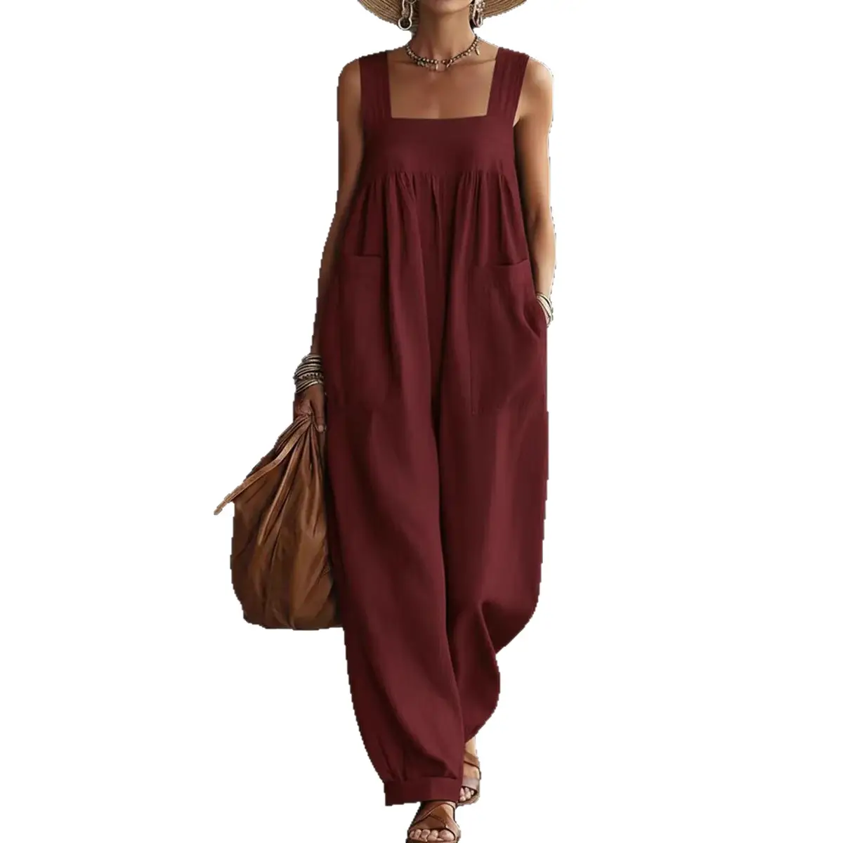 Comfortable Solid-Colored Pocketed Elegant Womens Camisole