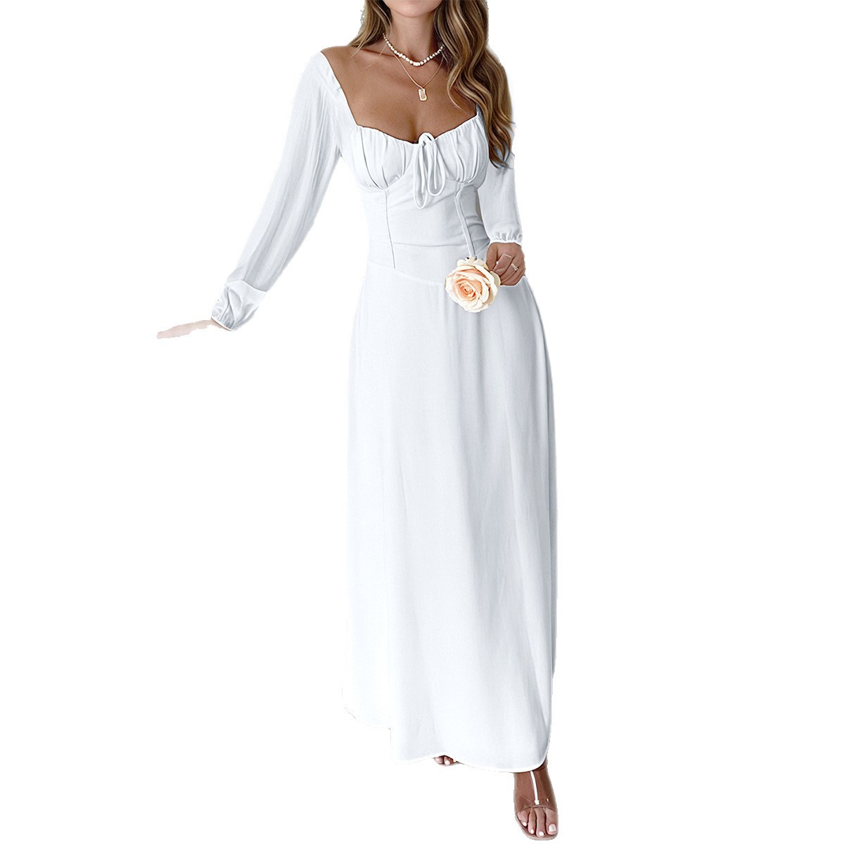 Sleeveless A-Line Long Dress