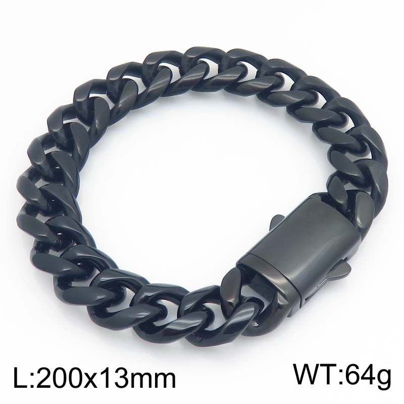 Fashionable And Minimalist Round-polished Cuban-link Bracelet For Men And Women