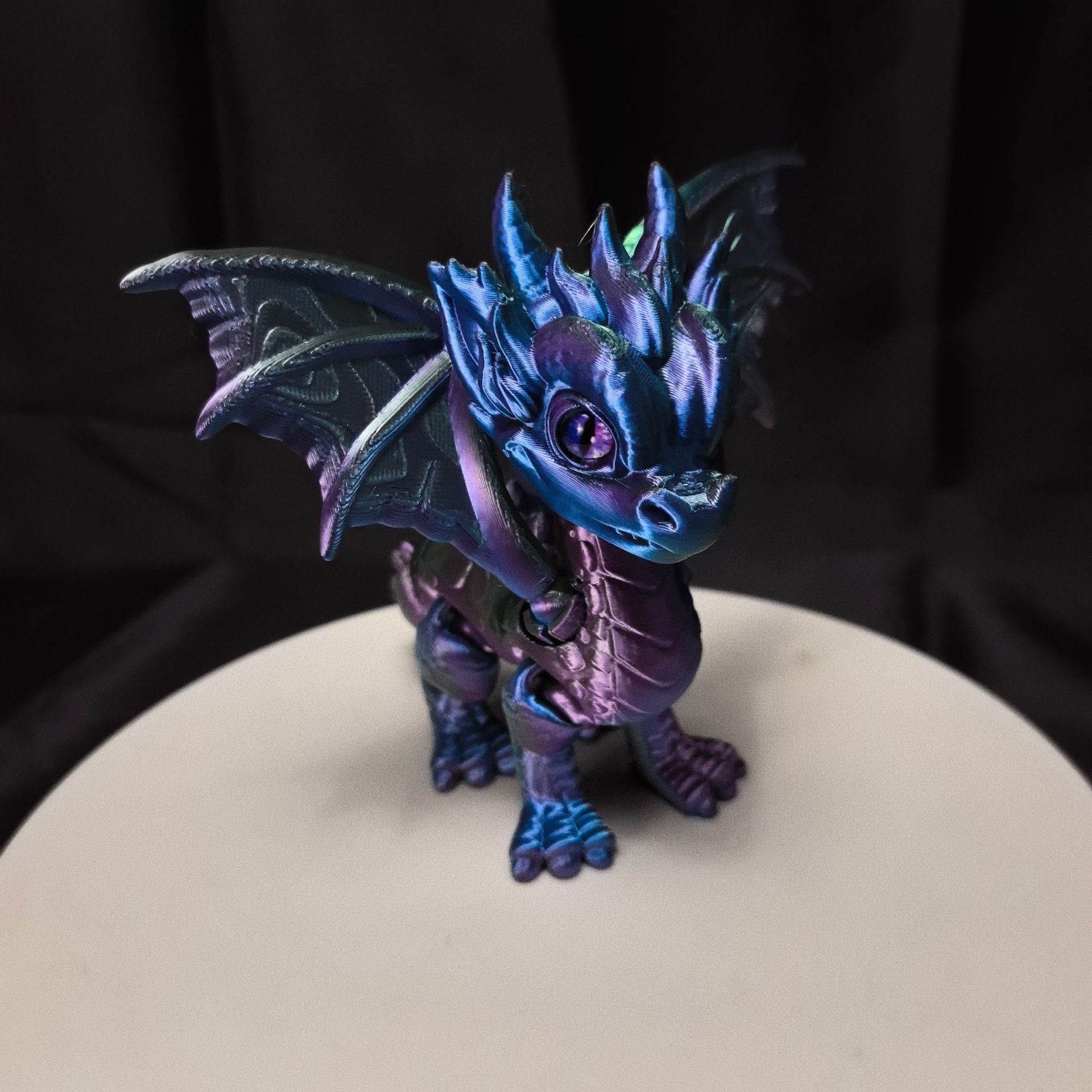 3D-printed Demon Dragon With Posable Joints A Collectible Dragon Figurine Toy