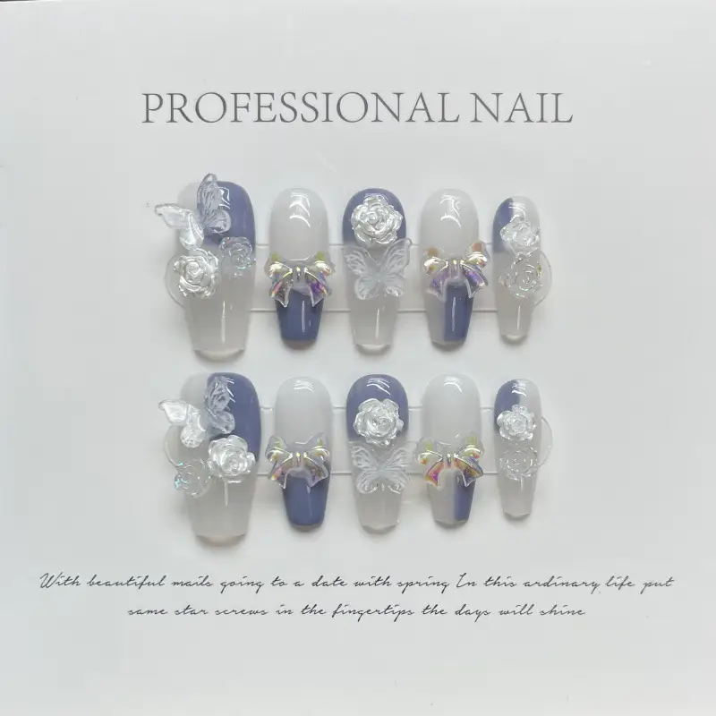 Handmade Wear Armor Nail Stickers Aurora Bow