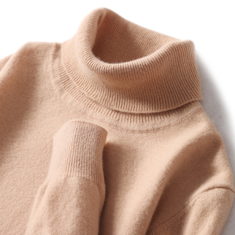 Turtleneck Solid Color Woolen Sweater Men's Casual Sweater