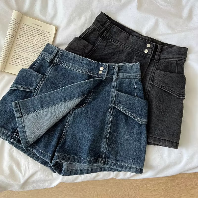High-waisted Hip-covering Slimming Wide-leg Skirt-pants