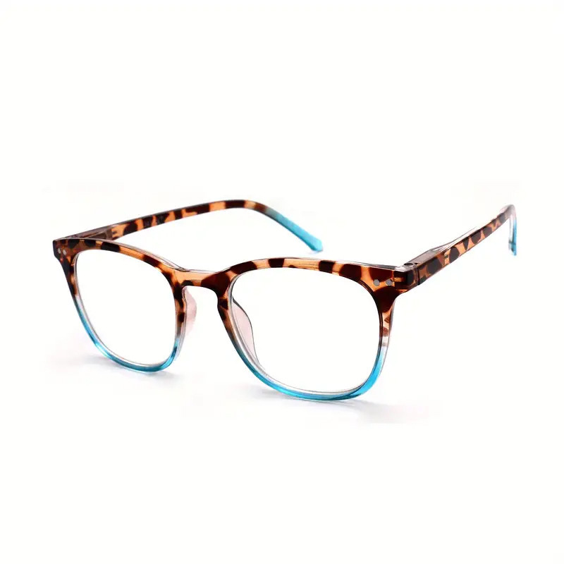 New Presbyopic Glasses Women's Anti Blue Light Contrast Tofu Pudding Leopard Print Anti Blue Light 250 - Shop at LoveMi