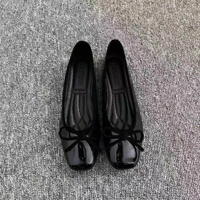 Flat Shoes Low cut Patent Leather Fashion Mary Jane Shoes Black - Shop at LoveMi