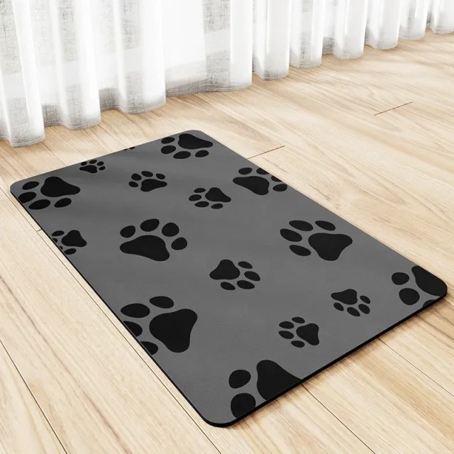 Pet Feeding Mat Dogs And Cats Placemat Washable And Reusable Dog Training Absorbent Urine Pad Quick drying Paw Black - Shop at LoveMi