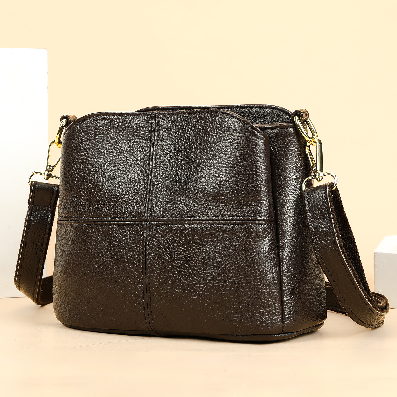 Large Leather Crossbody Handbag, picture 7 of 10
