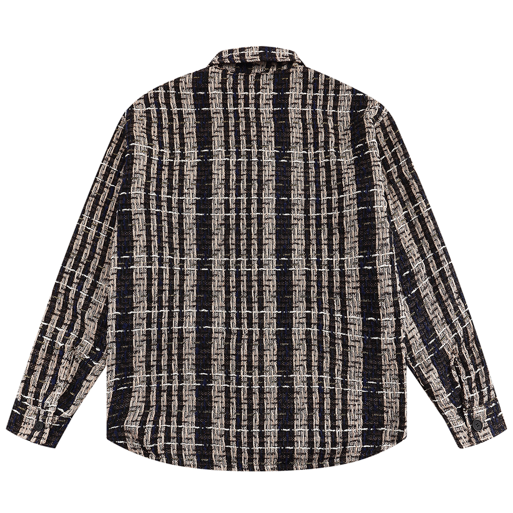 Woven Stripe Thickening Shirt Men's American Style