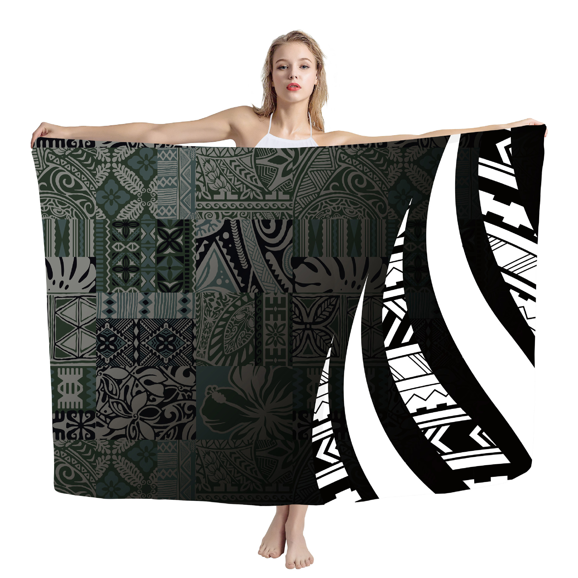 Cover Shawl Hawaiian Travel Beach Bath Towel Polynesian Seaside Quick drying Wrap Yarn Zrd1408 - Shop at LoveMi